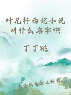 叶凡轩雨妃小说叫什么名字啊