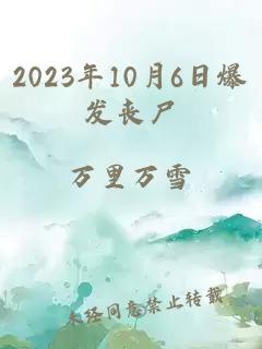 2023年10月6日爆发丧尸