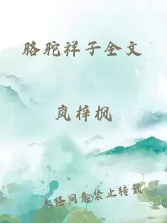 骆驼祥子全文