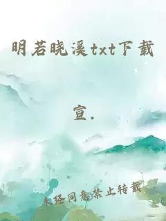 明若晓溪txt下载