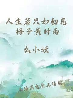 人生若只如初见 梅子黄时雨