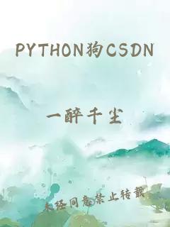 PYTHON狗CSDN